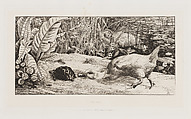 L'Inconnu, Félix Bracquemond  French, Etching on chine collé; third state of three
