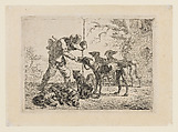 The Hunter and the Dogs, Pieter van Laer, called Il Bamboccio  Dutch, Etching