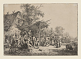 Dance Under the Trellis, Adriaen van Ostade  Dutch, Etching; fifth state of seven (Hollstein)
