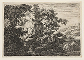 The Double Cascade, Anthonie Waterloo  Dutch, Etching