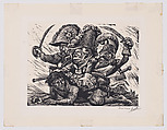 Uprising (the Generals), Adolfo Mexiac Mexican, Linocut