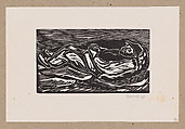 Sleeping Beggar, from "10 grabados en madera", Isidoro Ocampo, Mexican Mexican, Woodcut