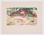 The Beach (Playa), plate 5 from "8 Aguafuertes a Color" (8 Color Etchings), Alfredo Zalce  Mexican, Color etching