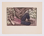 A Sailor Sleeping (Marinero durmiendo), plate 8 from "8 Aguafuertes a Color" (8 Color Etchings), Alfredo Zalce  Mexican, Color etching