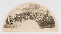 Daviz and Velarde Die Defending the Parque de Artilleria (Mueren Daviz and Velarde defendiendo el Parque de Artilleria), Anonymous, British, 19th century, Etching and aquatint