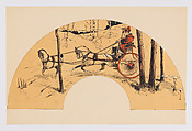 The Carriage (La voiture d'attelage), L. Vallet French, Lithograph printed in black, red, and white