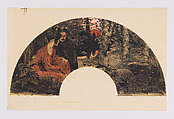 Couple Seated in Woods, Fernand Louis Gottlob  French, Lithograph printed in black, red, and white