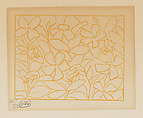 Bees on flowers (Abeilles sur des fleurs), Aristide Maillol French, Woodcut printed in ochre ink