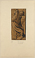 Right hand section of St Peter preaching to the apostles, Niccolò Vicentino  Italian, Chiaroscuro woodcut from three blocks in brown