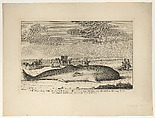 A Stranded Whale on the Beach Between Zandvoort and Wijk aan Zee on 20 February, 1762, Hendrik Spilman Dutch, Etching
