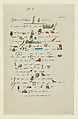 Rebus Valentine Letter, Michelet Libraire (French), Engraving, watercolor
