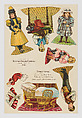 Tailor and Bed, from: Sunshine Paper Dolls, Offset lithograph