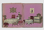 Paper Doll Dining Room, Anonymous, German, 19th century, Wood engravings, printed paper, cut out, hand colored and assembled