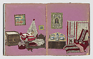 Paper Doll Nursery, Anonymous, German, 19th century  German, Wood engraving, printed paper, cut out, hand colored and assembled