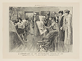 A Copying-Day at the Metropolitan Museum of Art, from "Harper's Weekly", W. C. Peters American, Photomechanical reproduction of a drawing
