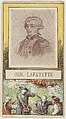 General Lafayette, from the "Generals" series (T64), issued by D.H. McAlpin & Co. Tobacco Company, D.H. McAlpin & Co. Tobacco Company  American, Commercial color lithograph
