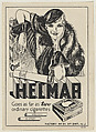 One Helmar goes as far as two ordinary cigarettes, from the "Girls" series (T67), issued with Helmar Cigarettes by S. Anargyros Tobacco Company, S. Anargyros Tobacco Company  American, Commercial lithograph