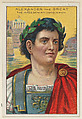 Alexander the Great, The Macedonian Conqueror, from the "Heroes of History" series (T68), issued with Miners Extra Smoking Tobacco, Natural Leaf Scrap, and Royal Bengals Little Cigars, Royal Bengals Little Cigars American, Commercial color lithograph