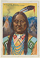 Sitting Bull, The Great Sioux Chief, from the "Heroes of History" series (T68), issued with Miners Extra Smoking Tobacco, Natural Leaf Scrap, and Royal Bengals Little Cigars, Royal Bengals Little Cigars American, Commercial color lithograph