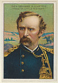 General George A. Custer, "Hero of Little Big Horn," from the "Heroes of History" series (T68), issued with Miners Extra Smoking Tobacco, Natural Leaf Scrap, and Royal Bengals Little Cigars, Royal Bengals Little Cigars American, Commercial color lithograph