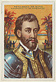 Ferdinand de Soto, Discoverer of the Mississippi, from the "Heroes of History" series (T68), issued with Miners Extra Smoking Tobacco, Natural Leaf Scrap, and Royal Bengals Little Cigars, Royal Bengals Little Cigars  American, Commercial color lithograph