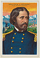 General John C. Fremont, "The Pathfinder," from the "Heroes of History" series (T68), issued with Miners Extra Smoking Tobacco, Natural Leaf Scrap, and Royal Bengals Little Cigars, Royal Bengals Little Cigars American, Commercial color lithograph