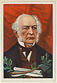 William E. Gladstone, from the "Heroes of History" series (T68), issued with Miners Extra Smoking Tobacco, Natural Leaf Scrap, and Royal Bengals Little Cigars, Royal Bengals Little Cigars American, Commercial color lithograph