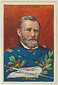 General Ulysses S. Grant, from the "Heroes of History" series (T68), issued with Miners Extra Smoking Tobacco, Natural Leaf Scrap, and Royal Bengals Little Cigars, Royal Bengals Little Cigars American, Commercial color lithograph