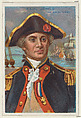 Paul Jones, The Naval Hero, from the "Heroes of History" series (T68), issued with Miners Extra Smoking Tobacco, Natural Leaf Scrap, and Royal Bengals Little Cigars, Royal Bengals Little Cigars  American, Commercial color lithograph