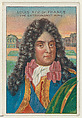 Louis XIV of France, The Extravagant King, from the "Heroes of History" series (T68), issued with Miners Extra Smoking Tobacco, Natural Leaf Scrap, and Royal Bengals Little Cigars, Royal Bengals Little Cigars  American, Commercial color lithograph