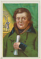 Daniel O'Connell, The Irish Patriot, from the "Heroes of History" series (T68), issued with Miners Extra Smoking Tobacco, Natural Leaf Scrap, and Royal Bengals Little Cigars, Royal Bengals Little Cigars American, Commercial color lithograph