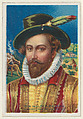 Sir Walter Raleigh, Discoverer of Tobacco, from the "Heroes of History" series (T68), issued with Miners Extra Smoking Tobacco, Natural Leaf Scrap, and Royal Bengals Little Cigars, Royal Bengals Little Cigars American, Commercial color lithograph