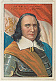Peter Stuyvesant, Dutch Colonial Governor, from the "Heroes of History" series (T68), issued with Miners Extra Smoking Tobacco, Natural Leaf Scrap, and Royal Bengals Little Cigars, Royal Bengals Little Cigars American, Commercial color lithograph