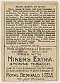 Mary Stuart, Queen of Scots, (back of card), from the "Heroes of History" series (T68), issued with Miners Extra Smoking Tobacco, Natural Leaf Scrap, and Royal Bengals Little Cigars, Royal Bengals Little Cigars American, Commercial color lithograph