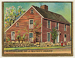 Birthplace of John Quincy Adams, from the "Historic Homes" series (T69), issued with Helmar Cigarettes by S. Anargyros Tobacco Company, S. Anargyros Tobacco Company  American, Commercial color lithograph