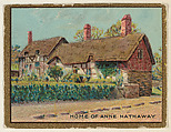 Home of Anne Hathaway, from the "Historic Homes" series (T69), issued with Helmar Cigarettes by S. Anargyros Tobacco Company, S. Anargyros Tobacco Company  American, Commercial color lithograph
