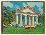 The Lee Mansion, Arlington, Virginia, from the "Historic Homes" series (T69), issued with Helmar Cigarettes by S. Anargyros Tobacco Company, S. Anargyros Tobacco Company  American, Commercial color lithograph