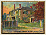 Home of Ralph Waldo Emerson, from the "Historic Homes" series (T69), issued with Helmar Cigarettes by S. Anargyros Tobacco Company, S. Anargyros Tobacco Company  American, Commercial color lithograph