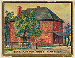 First Custom House in America, from the "Historic Homes" series (T69), issued with Helmar Cigarettes by S. Anargyros Tobacco Company, S. Anargyros Tobacco Company  American, Commercial color lithograph