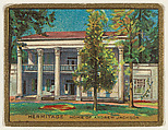 Hermitage, Home of Andrew Jackson, from the "Historic Homes" series (T69), issued with Helmar Cigarettes by S. Anargyros Tobacco Company, S. Anargyros Tobacco Company  American, Commercial color lithograph