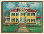 Longfellow's Home, Cambridge, Massachusetts, from the "Historic Homes" series (T69), issued with Helmar Cigarettes by S. Anargyros Tobacco Company, S. Anargyros Tobacco Company  American, Commercial color lithograph