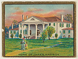 Home of James Madison, from the "Historic Homes" series (T69), issued with Helmar Cigarettes by S. Anargyros Tobacco Company, S. Anargyros Tobacco Company  American, Commercial color lithograph