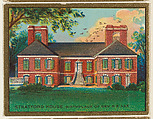 Stratford House, Birthplace of General Robert E. Lee, from the "Historic Homes" series (T69), issued with Helmar Cigarettes by S. Anargyros Tobacco Company, S. Anargyros Tobacco Company  American, Commercial color lithograph