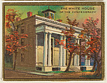 The White House of the Confederacy, from the "Historic Homes" series (T69), issued with Helmar Cigarettes by S. Anargyros Tobacco Company, S. Anargyros Tobacco Company  American, Commercial color lithograph
