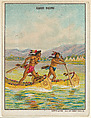 Canoe Racing, from the "Indian Life in the 60's" series (T73), issued with Hassan Cork Tip Cigarettes by the American Tobacco Company, American Tobacco Company, Commercial color lithograph
