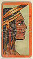 Queen of Pamunkey, from the "Indian Series" (T74), issued with Burley Cubs Cigars and Sweetbriar Cigarettes by the Booker Tobacco Company, Booker Tobacco Company, Lynchburg, Virginia American, Commercial color lithograph