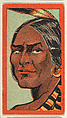 Tecumseh, from the "Indian Series" (T74), issued with Burley Cubs Cigars and Sweetbriar Cigarettes by the Booker Tobacco Company, Booker Tobacco Company, Lynchburg, Virginia American, Commercial color lithograph