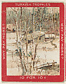 Snowy Landscape, from the Jigsaw Puzzle Pictures series (T76) issued by Turkish Trophies Cigarettes, Turkish Trophies Cigarettes American, Commercial color lithograph