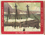 A Ship in a Shipyard Covered in Snow, from the Jigsaw Puzzle Pictures series (T76) issued by Turkish Trophies Cigarettes, Turkish Trophies Cigarettes American, Commercial color lithograph