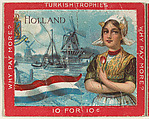 Holland, from the Jigsaw Puzzle Pictures series (T76) issued by Turkish Trophies Cigarettes, Turkish Trophies Cigarettes American, Commercial color lithograph